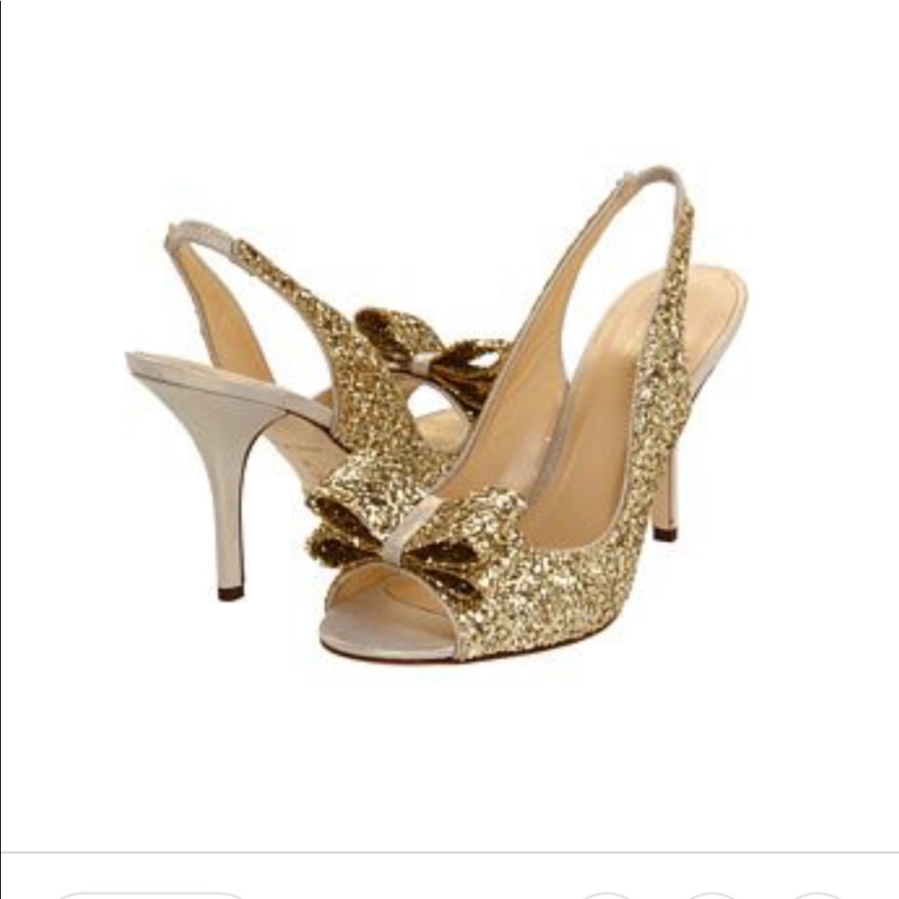 Kate Spade Charm Heel in Gold